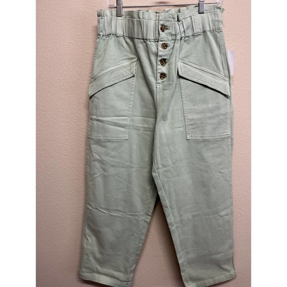 BP High Waist Ankle Mom Jeans Size 30 High Rise Mint Cream NEW - Picture 6 of 8